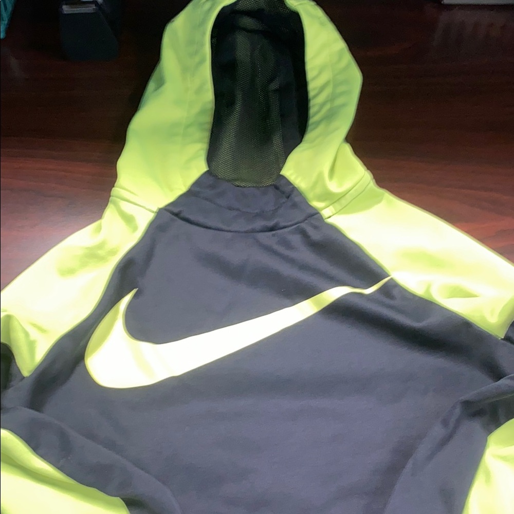 Nike Green and Black Performance Dri-Fit Hoodie